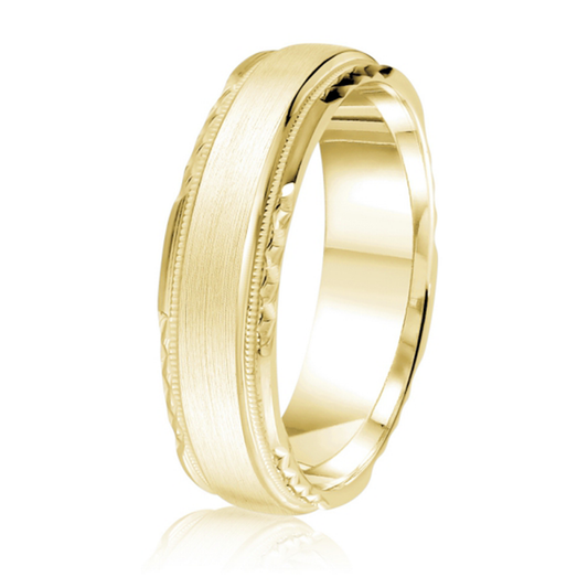 Satin Patterned Edge 6mm Band