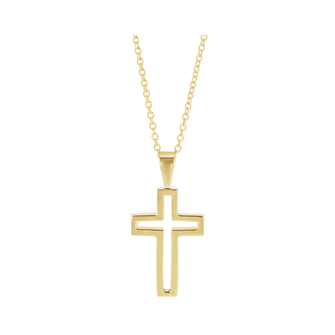 Cross Outline Necklace