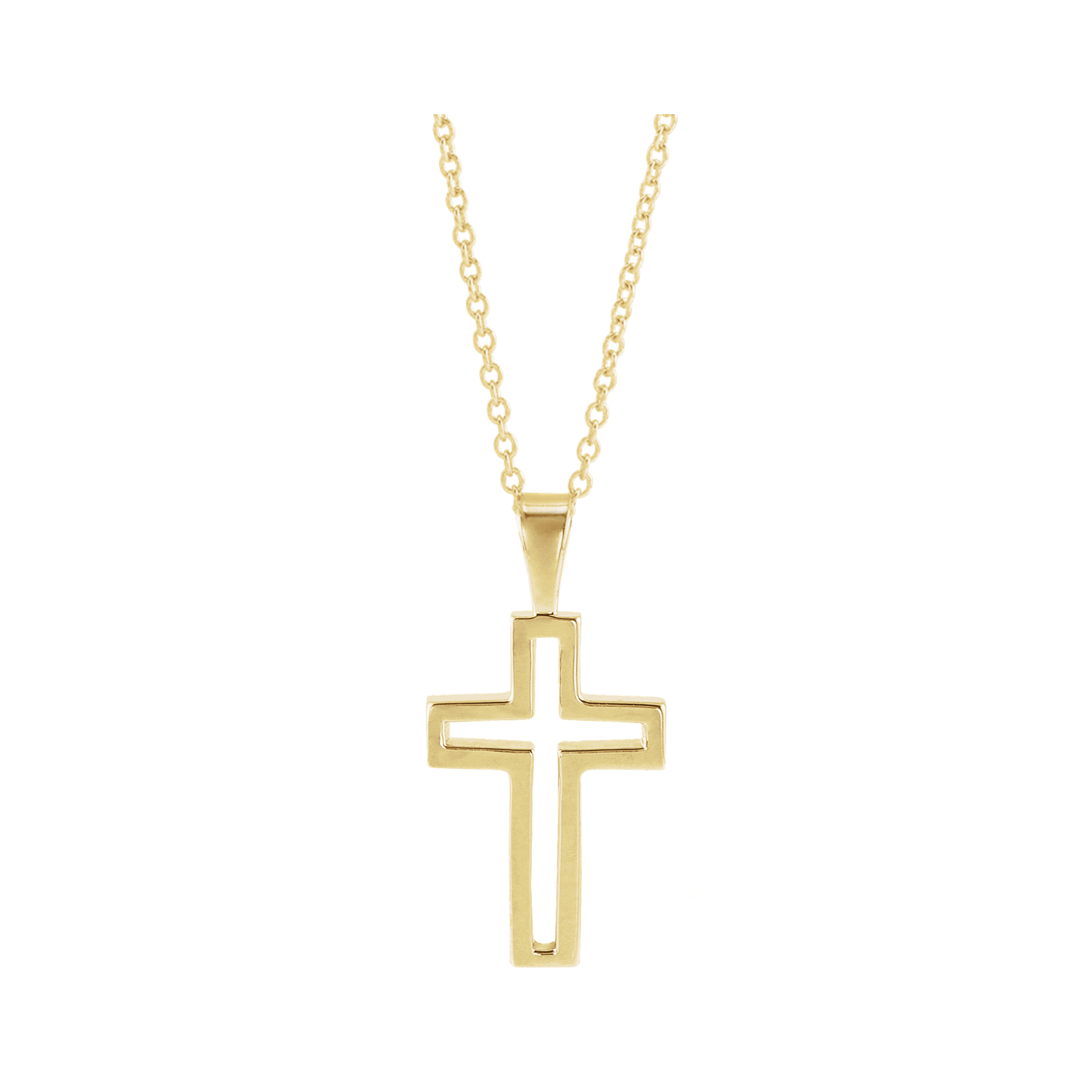 Cross Outline Necklace