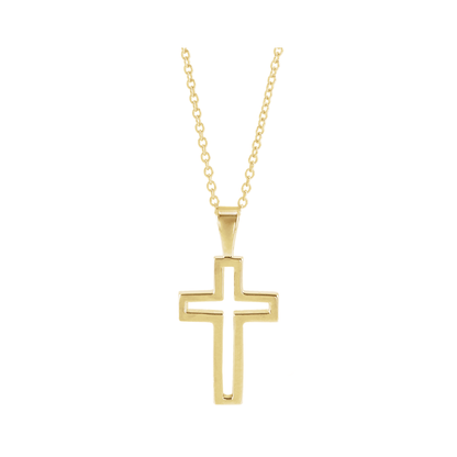 Cross Outline Necklace
