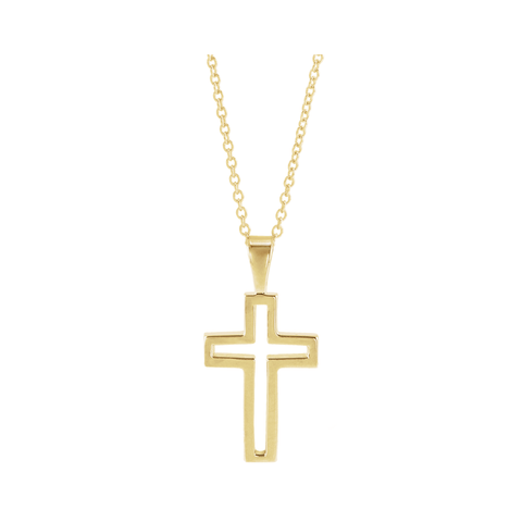 Cross Outline Necklace