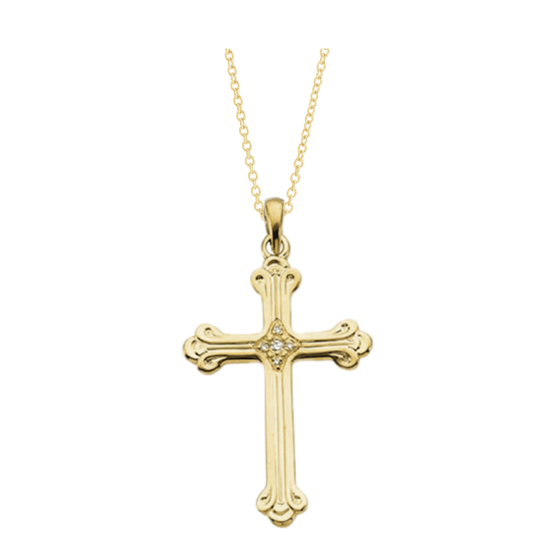 Large Diamond Cross Necklace