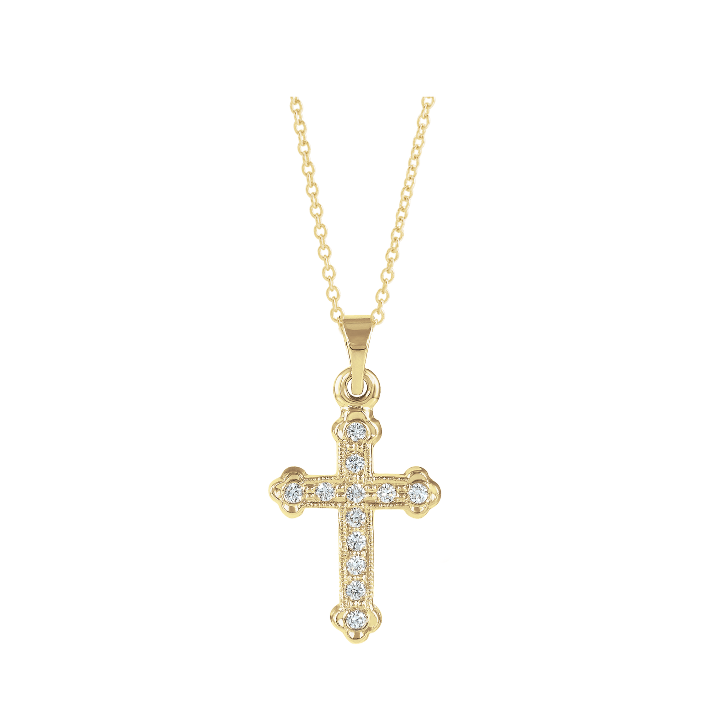 Petite Diamond Cross Necklace