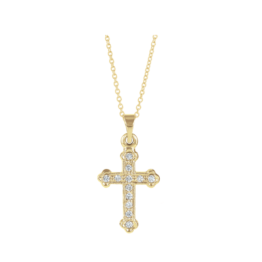 Petite Diamond Cross Necklace