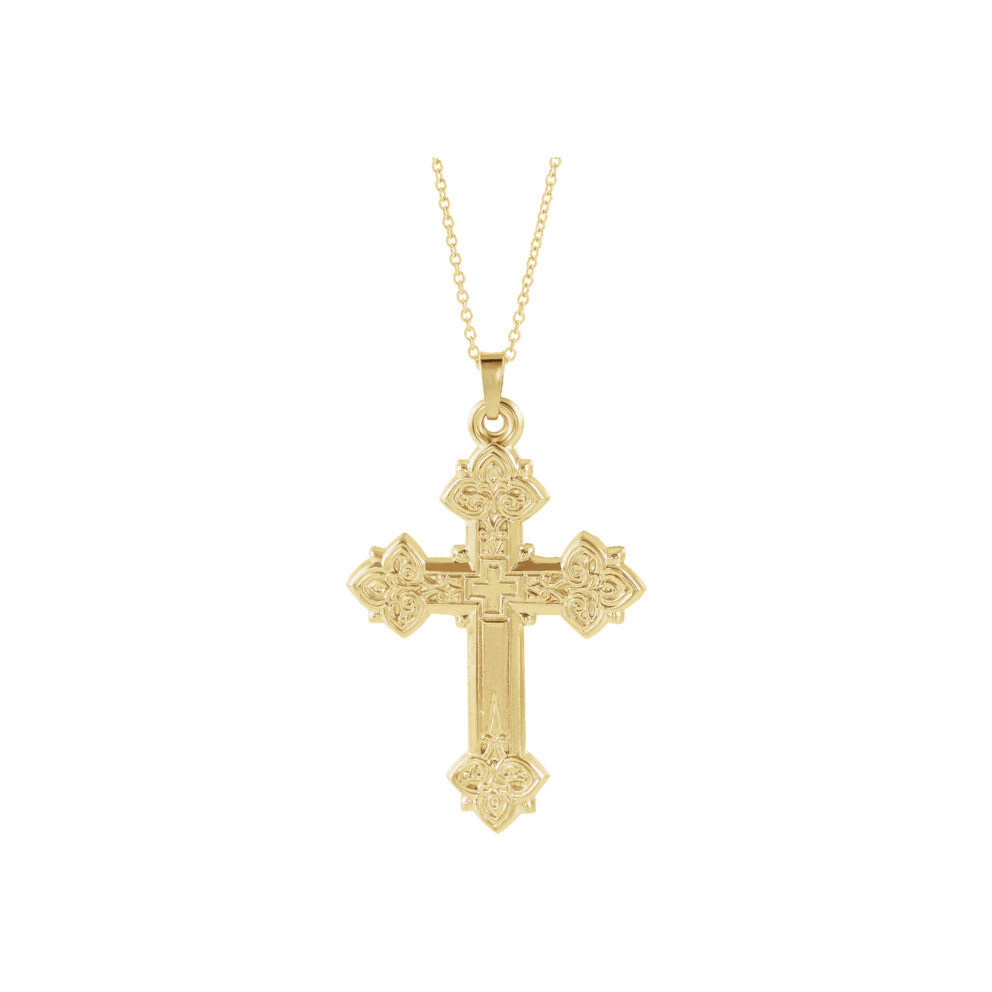 Floral Cross Necklace