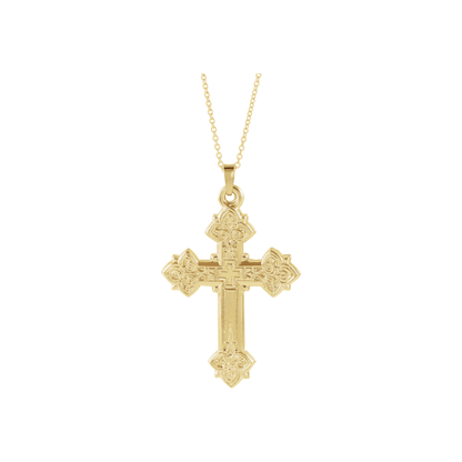 Floral Cross Necklace