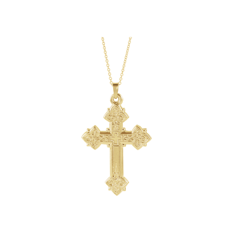 Floral Cross Necklace
