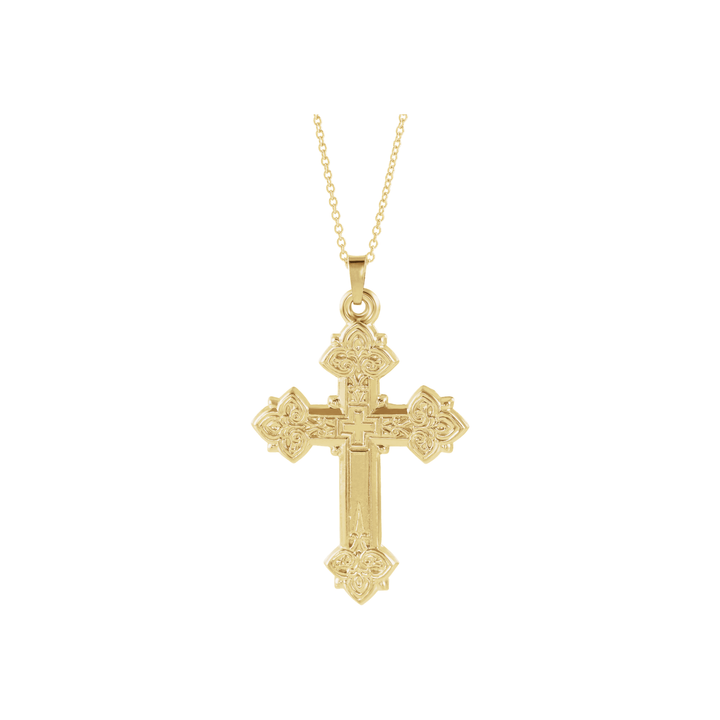 Floral Cross Necklace