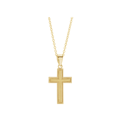 Textured Cross Necklace