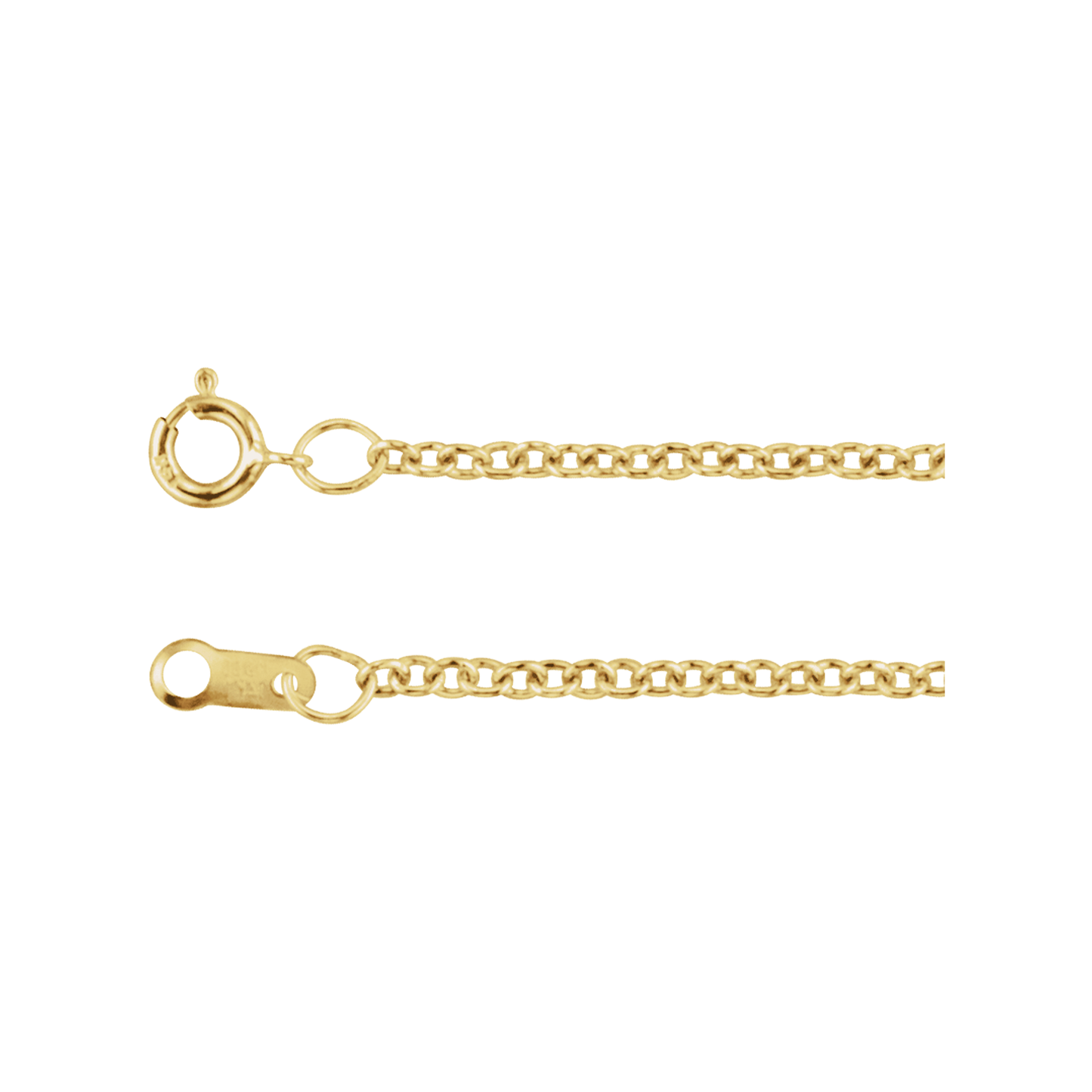 Cable Chain 1.5mm with Spring Ring Clasp