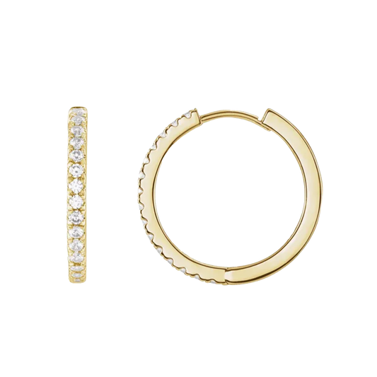 1.7mm Large Huggie Hoop Earrings