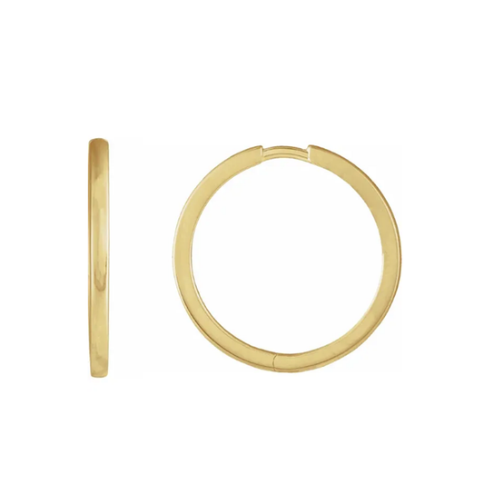 1.65mm Large Huggie Hoop Earrings