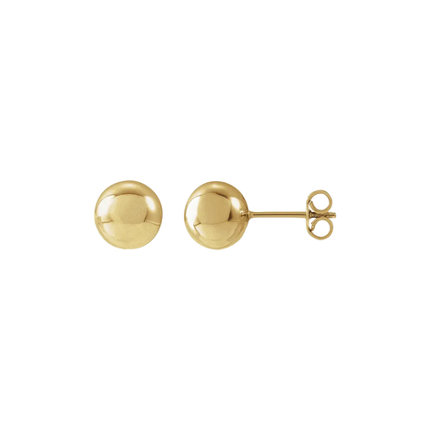 Polished Sphere Stud Earrings