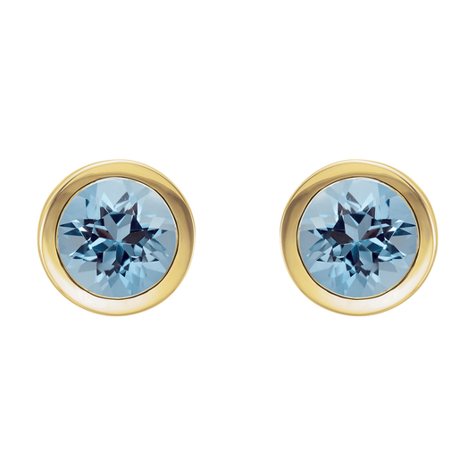 Aquamarine Stud Earrings