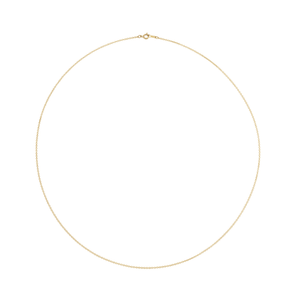 Cable Chain with Spring Ring Clasp 1mm