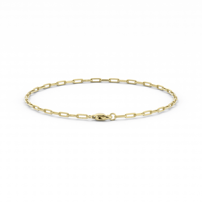 10K Yellow Gold Paperclip Bracelet