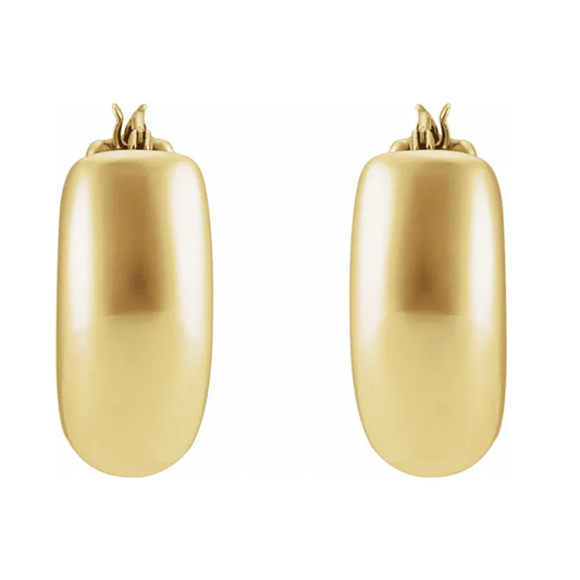 14K Yellow Gold Chunky Hoop Earring