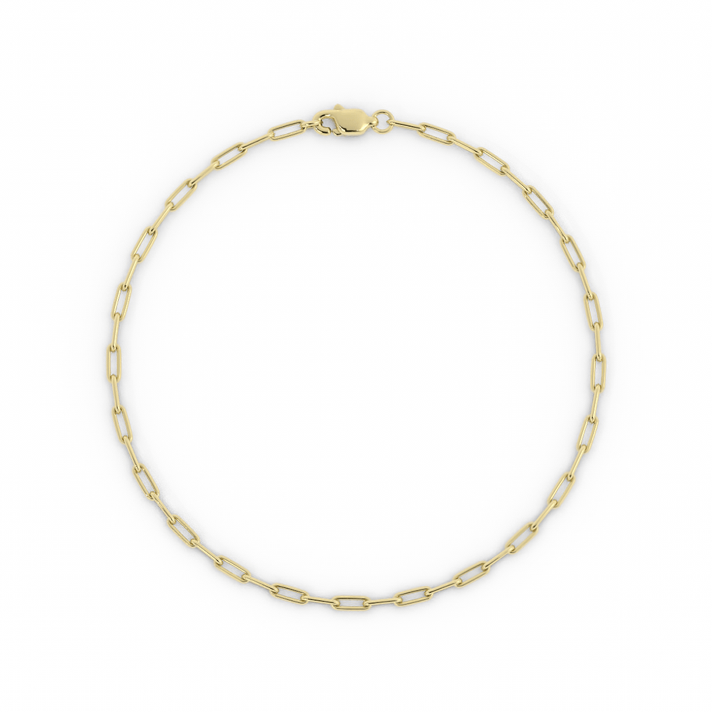 14K Yellow Gold Paperclip Bracelet