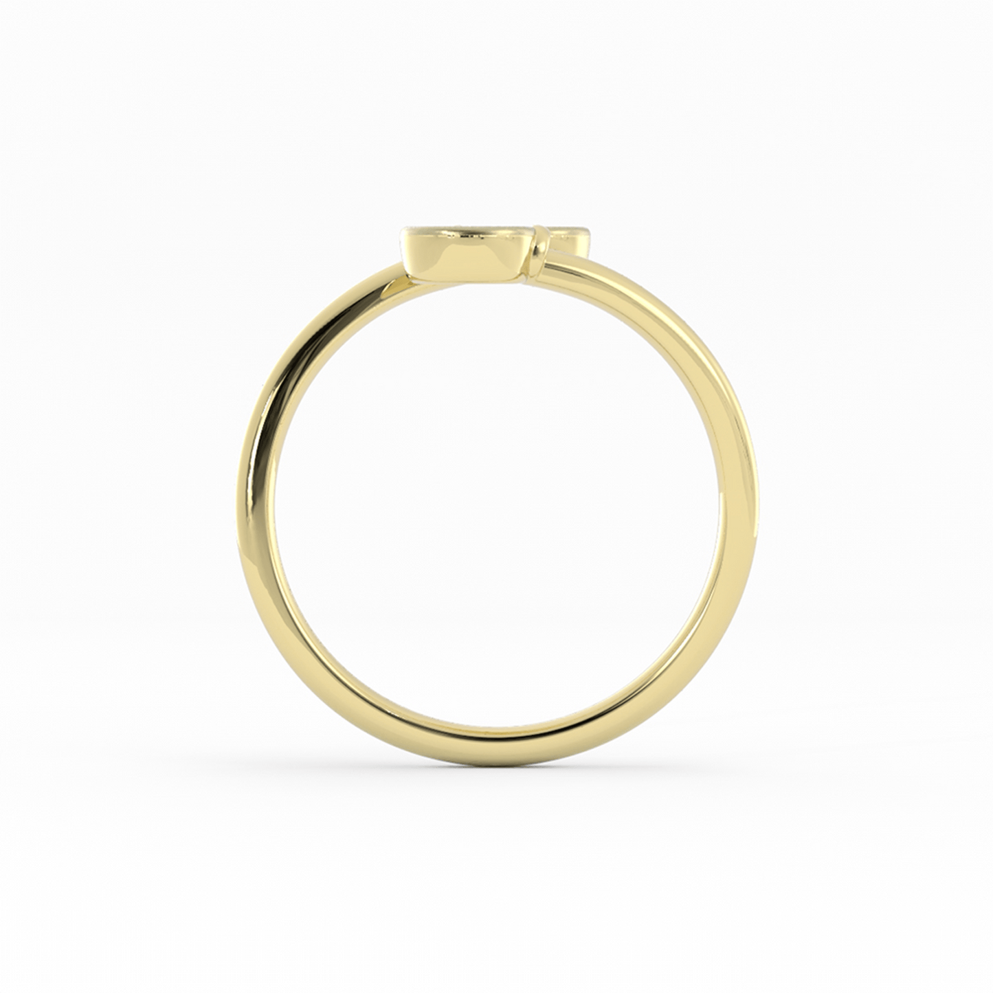 14K Yellow Gold Engravable Bypass Ring