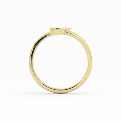 14K Yellow Gold Engravable Bypass Ring