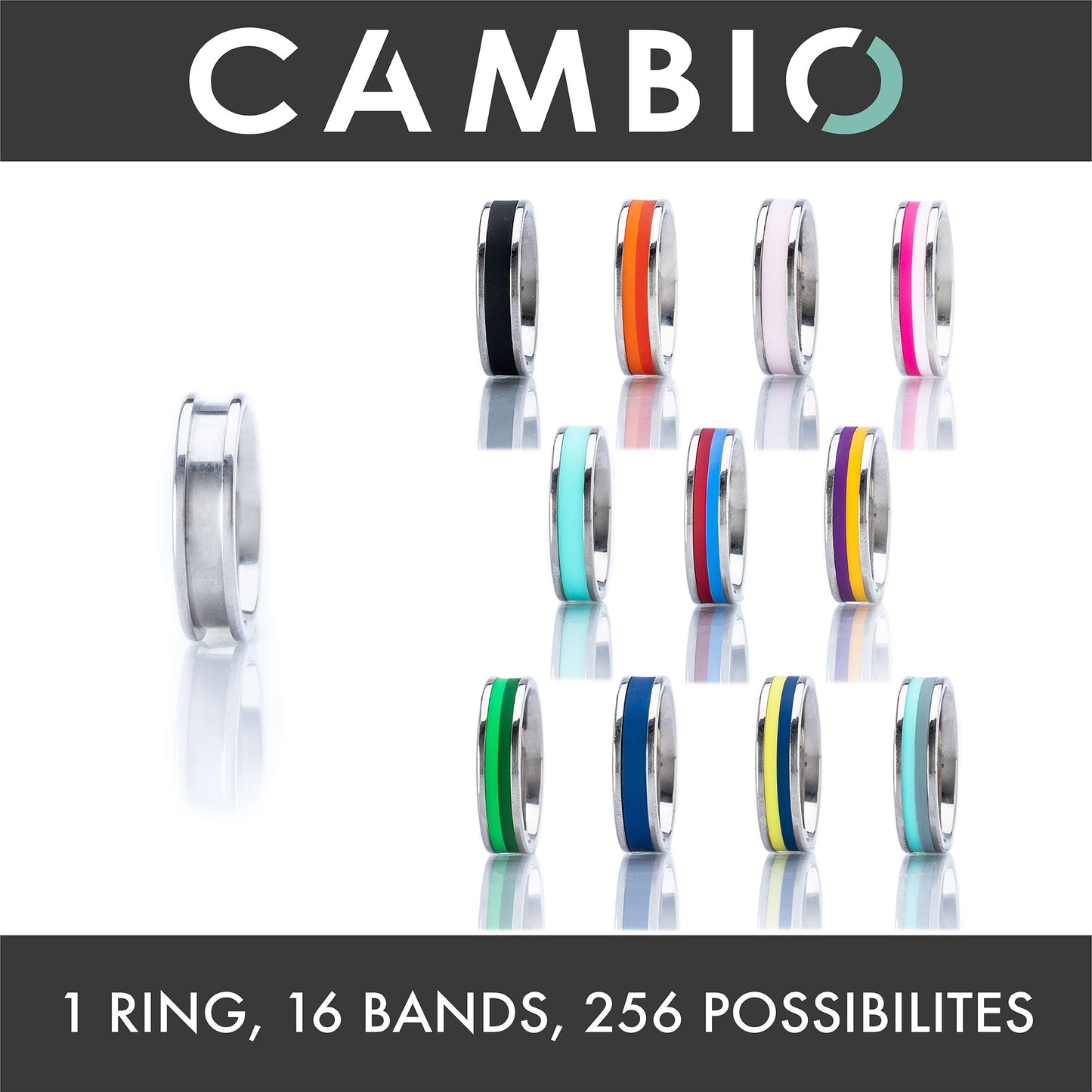 Grey Titanium Cambio Florence 5mm Ring