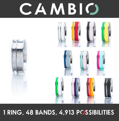 Grey Titanium Cambio Paris 8mm Ring