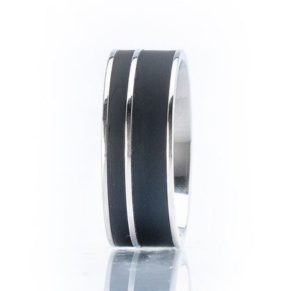 Grey Titanium Cambio Paris 8mm Ring