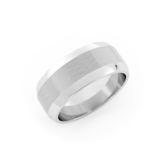 White Cobalt 8mm Wedding Band