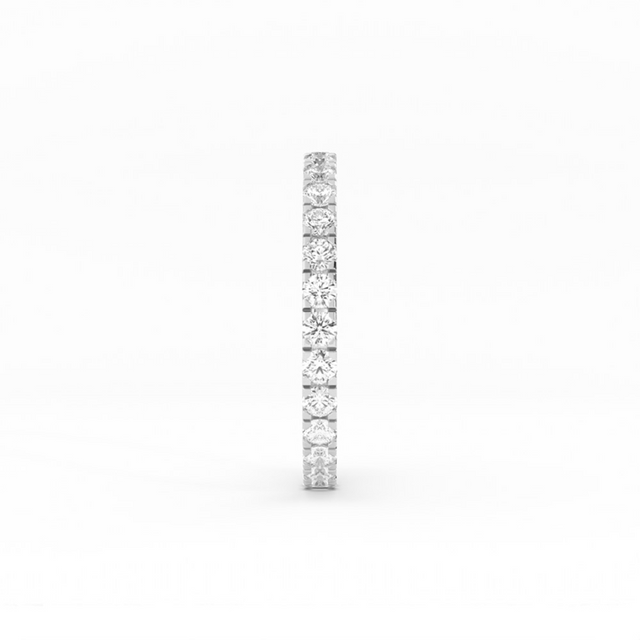 Platinum Round Eternity Lab Grown Diamond Wedding Band