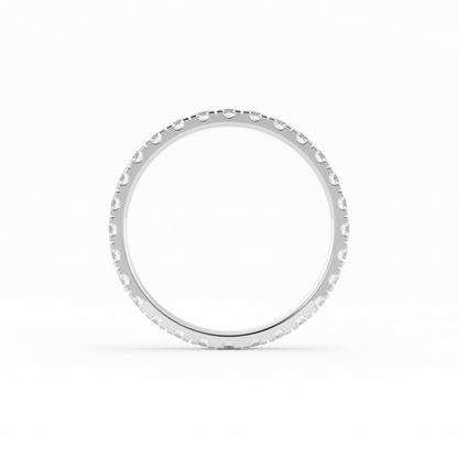 Platinum Round Eternity Lab Grown Diamond Wedding Band