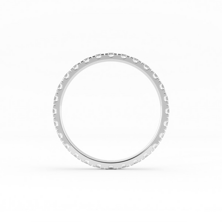 Platinum Round Eternity Lab Grown Diamond Wedding Band