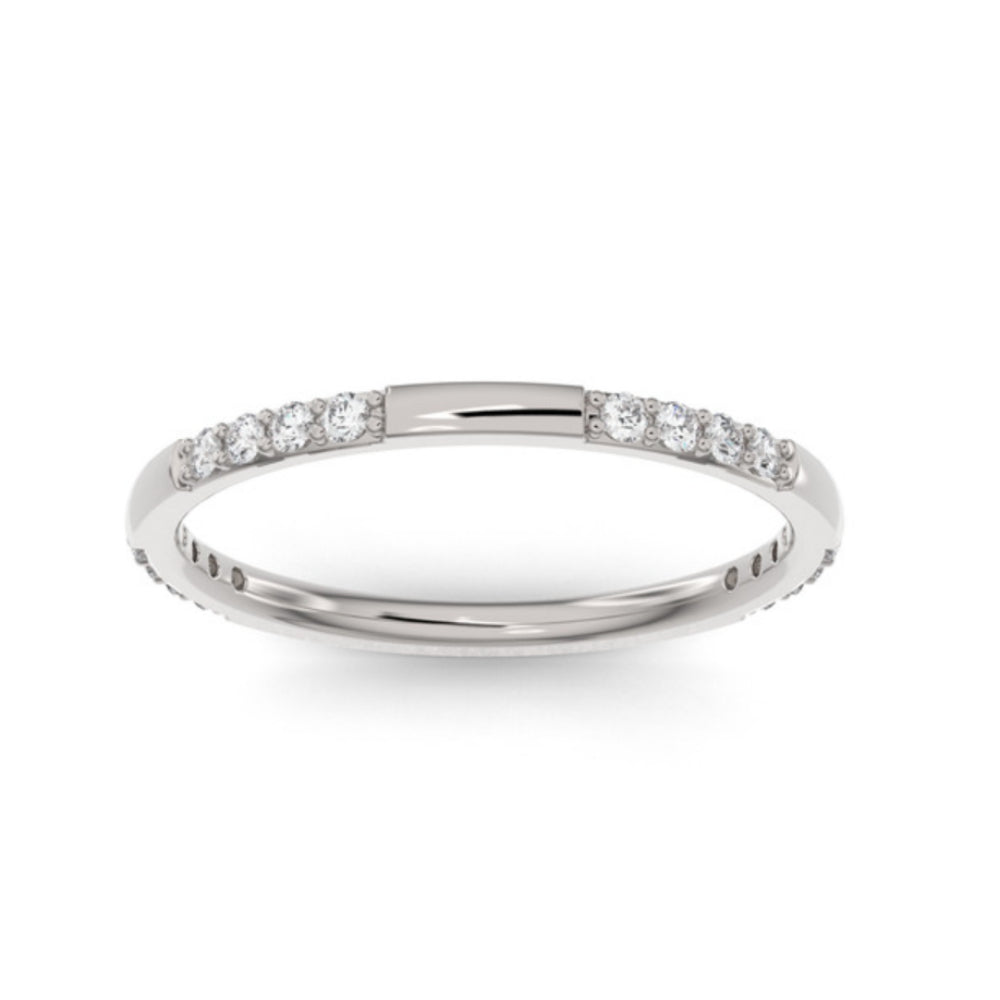 Round 16 Grouped Diamond Lab Grown Diamond Wedding Band