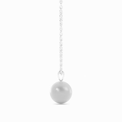 2.0ct Pearl Solitaire Pendant Akoya Platinum Necklace