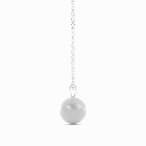2.0ct Pearl Solitaire Pendant Akoya Platinum Necklace