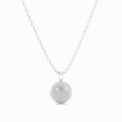 2.0ct Pearl Solitaire Pendant Akoya Platinum Necklace