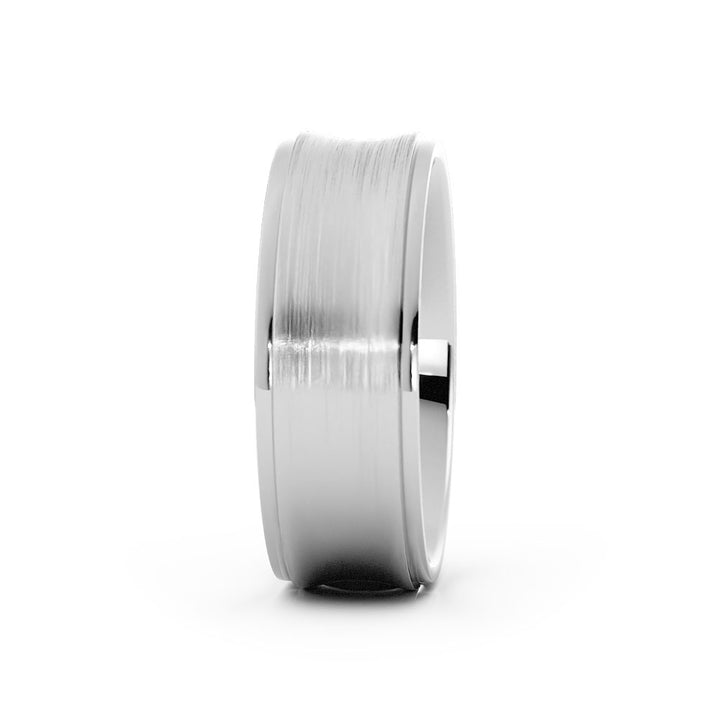Satin Concave 7mm Wedding Band