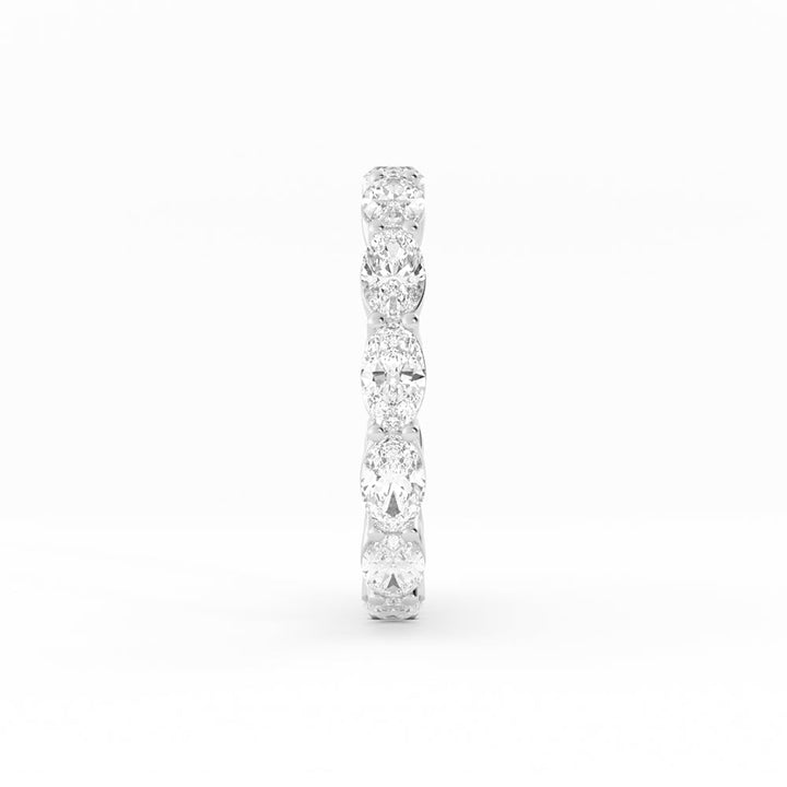 Platinum Lab Grown Diamond Oval Eternity 2.67mm Wedding Band