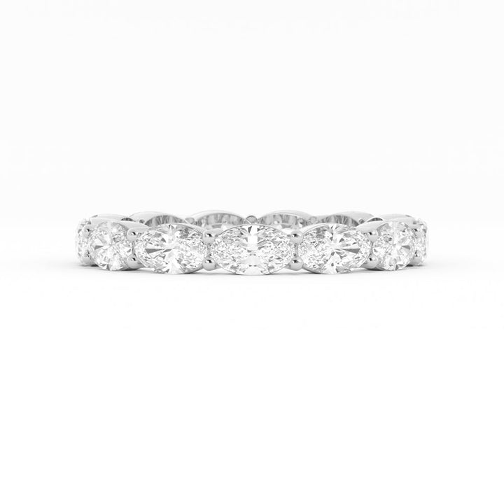 Platinum Lab Grown Diamond Oval Eternity 2.67mm Wedding Band