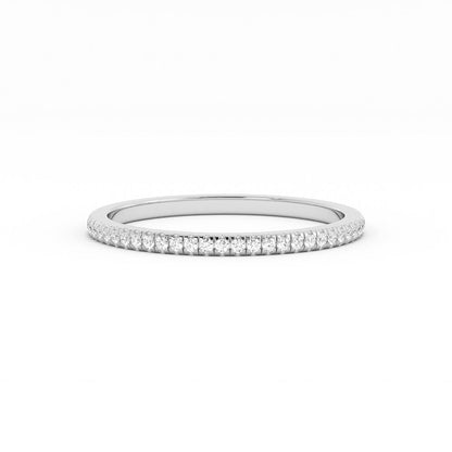 Platinum Moissanite Eternity 1.7mm Wedding Band