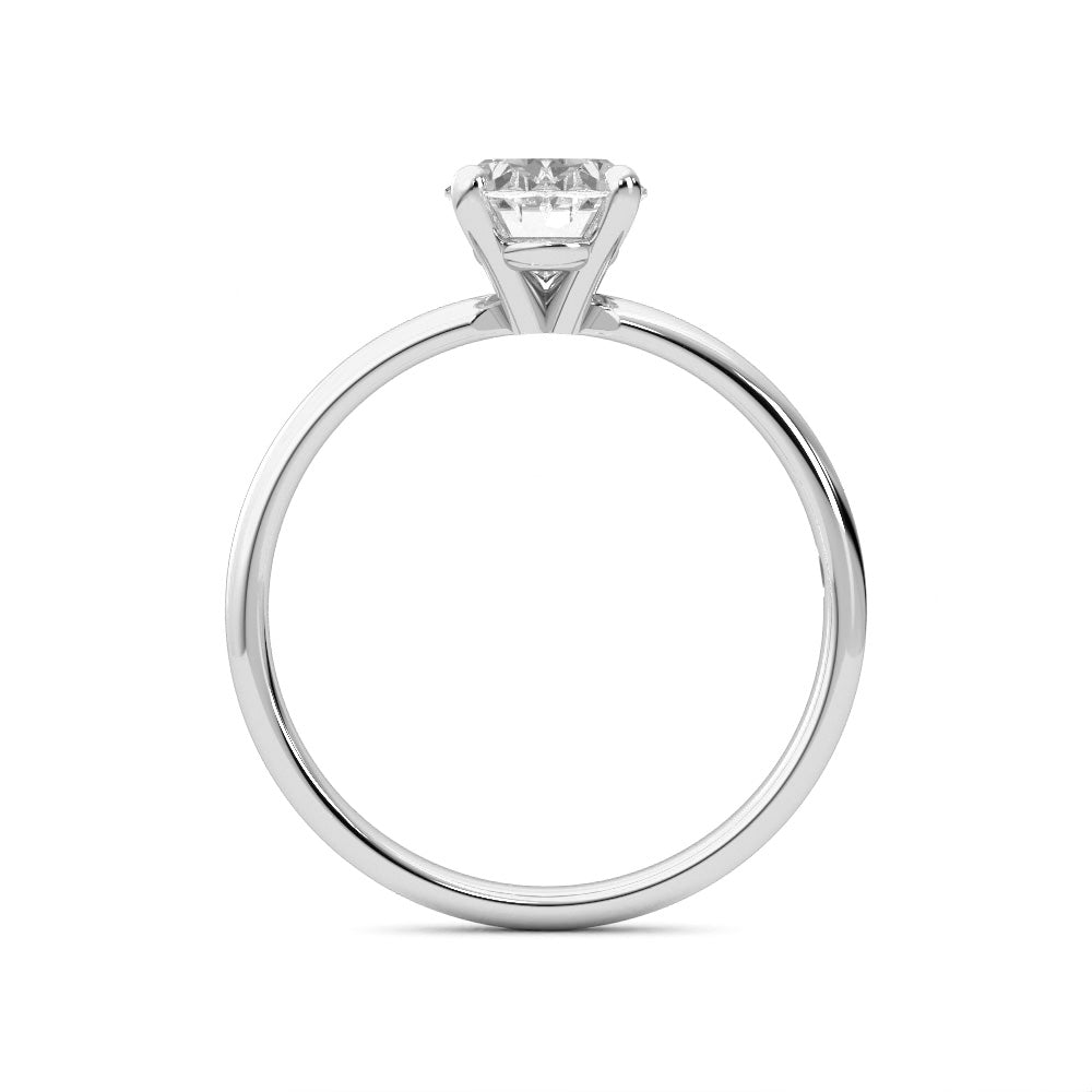 Oval Moissanite Solitaire Engagement Ring