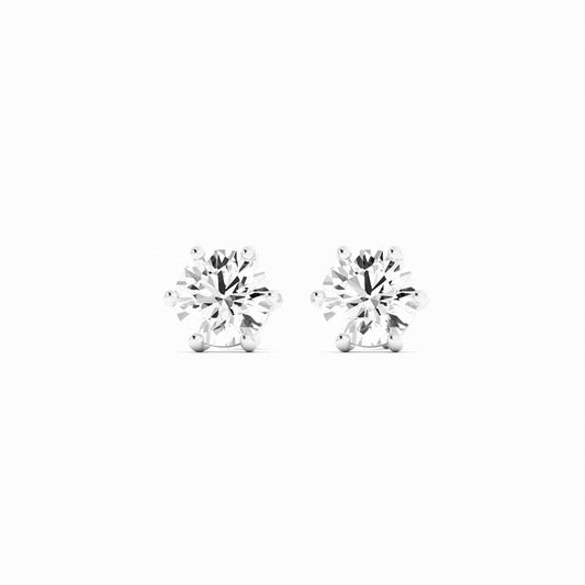 0.25ct Lab Grown Diamond Round 4mm Stud Platinum Earring