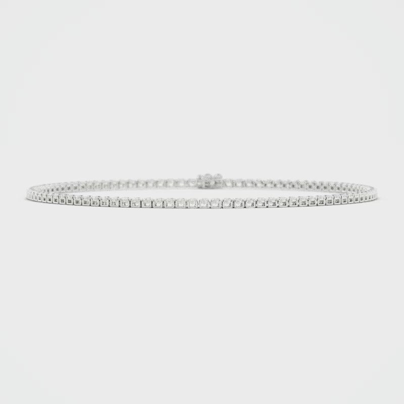 4mm Moissanite Tennis Necklace, 22 inches