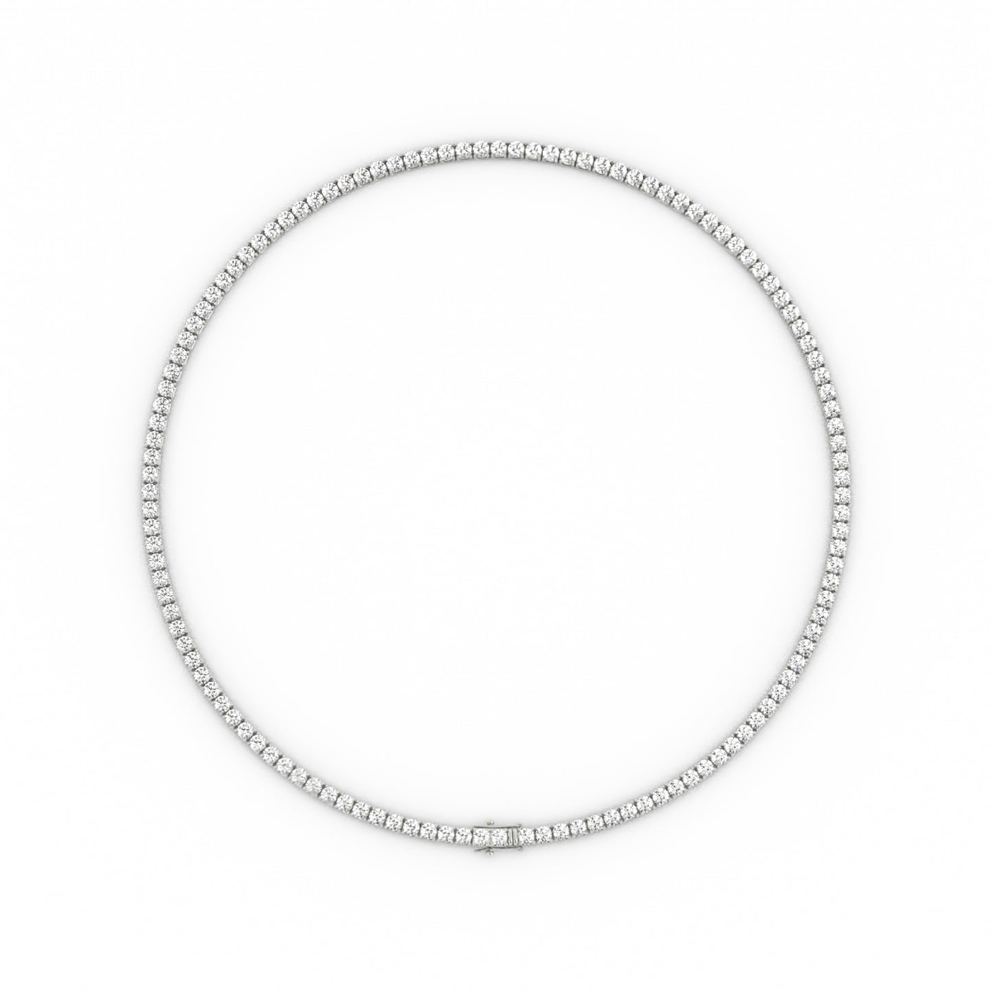 3mm Moissanite Tennis Necklace