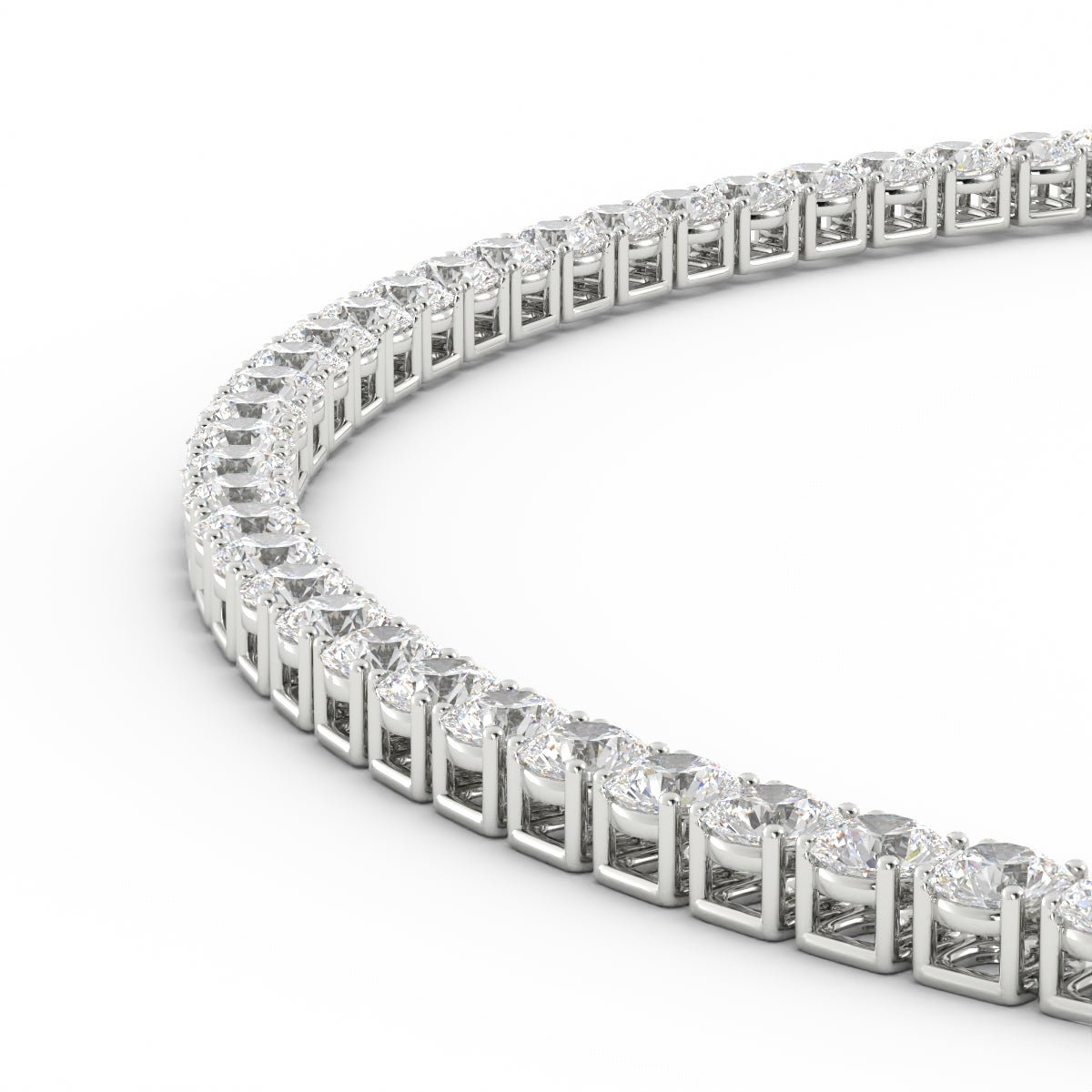 5mm Moissanite Tennis Necklace, 22 inches