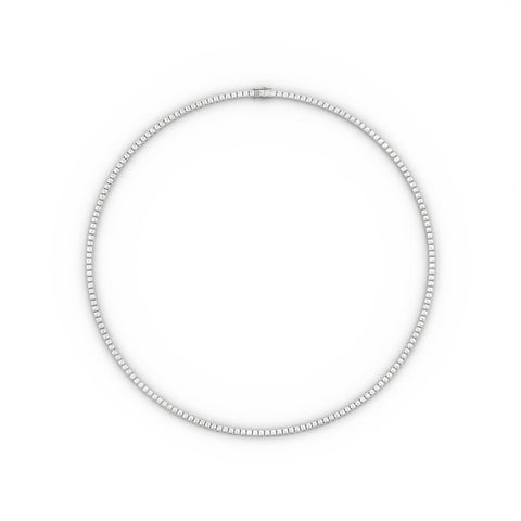 2mm Moissanite Tennis Necklace