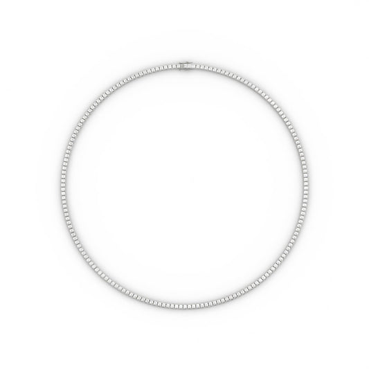 2mm Moissanite Tennis Necklace