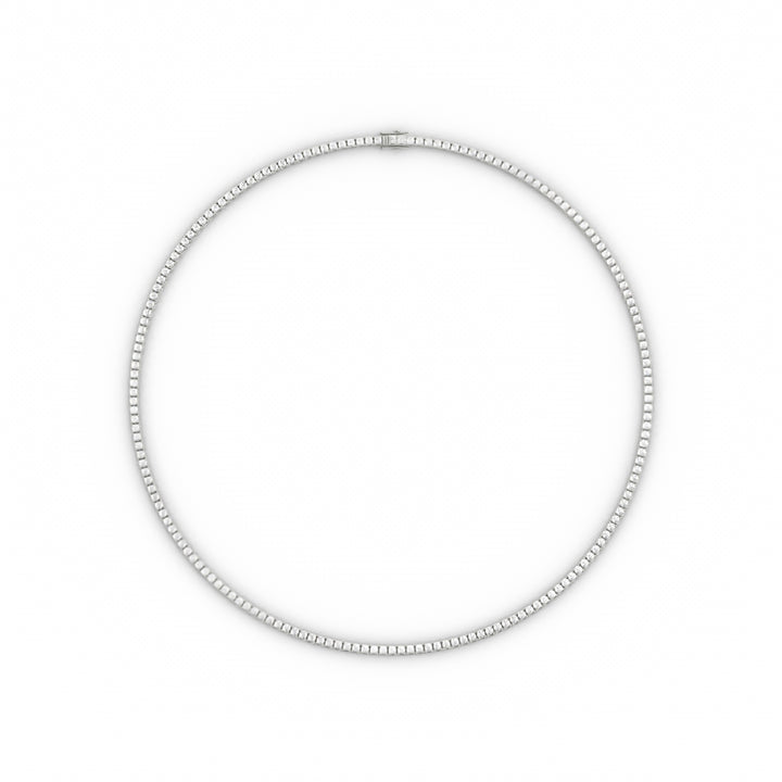 2mm Moissanite Tennis Necklace
