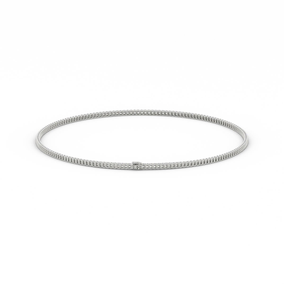 2mm Moissanite Tennis Necklace