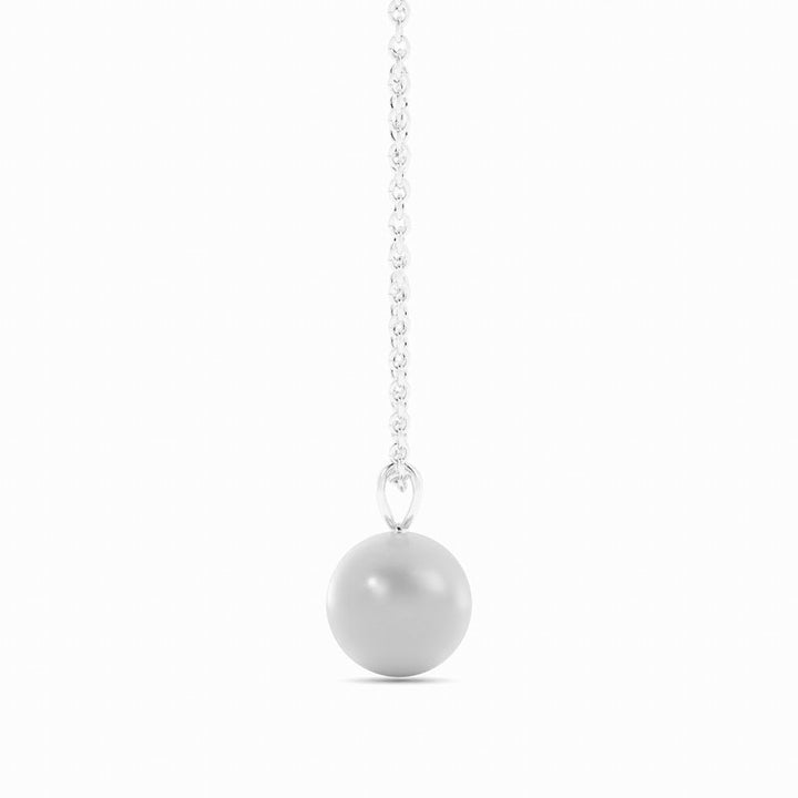 2.0ct Pearl Solitaire Pendant Akoya Sterling Silver Necklace