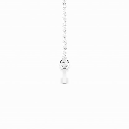 Engravable Horizontal Bar Pendant Necklace Sterling Silver with Rhodium Plating-4